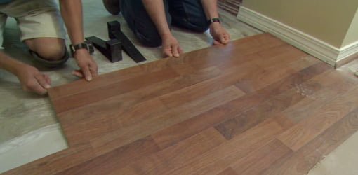 How To Install Laminate Flooring Over A, Putting Flooring Over Tile In Bathroom