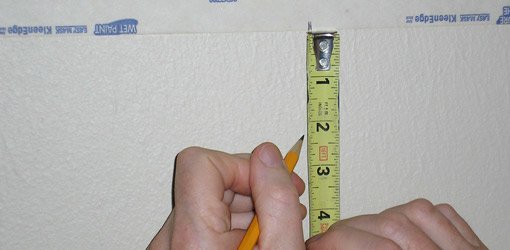 Measuring wall to frame hanger location
