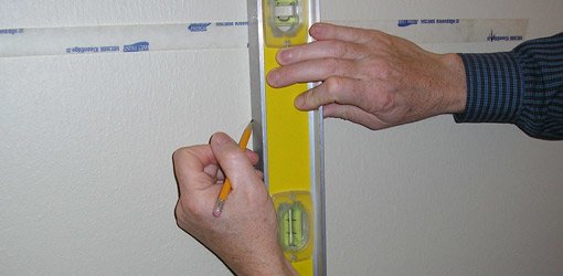 Use level to measure down to hanger location