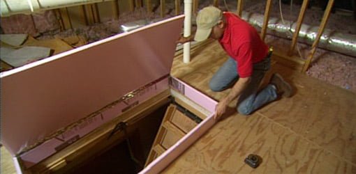 How To Insulate Attic Drop Down Access Stairs Today S Homeowner - Diy Attic Door Insulation
