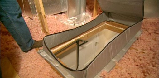 Premade insulation attic staircase cover