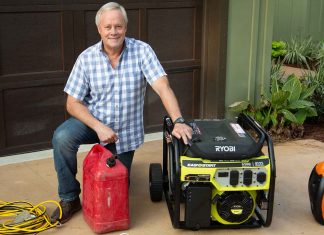 Danny Lipford with a generator