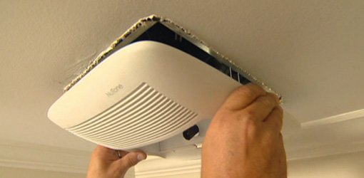 How To Replace A Bathroom Exhaust Vent Fan Today S Homeowner - How To Take Off Bathroom Fan Cover