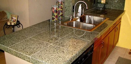 Granite Tile Countertop, How To Trim Tile Countertop