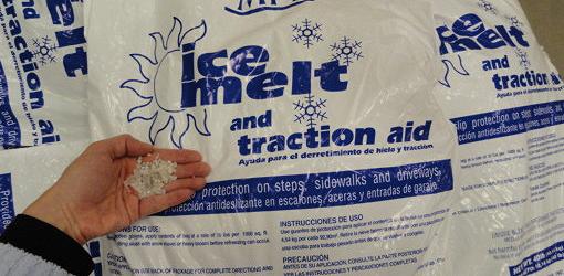 Bag of Ice Melt brand deicer and traction aid