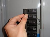 Turning off a circuit breaker