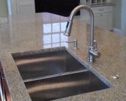 Moen kitchen sink and faucet.