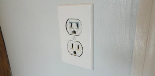 Old 120-volt wall outlet