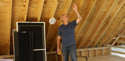 Danny Lipford in attic
