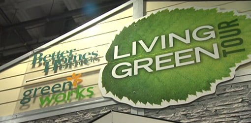 Sign for Living Green Tour