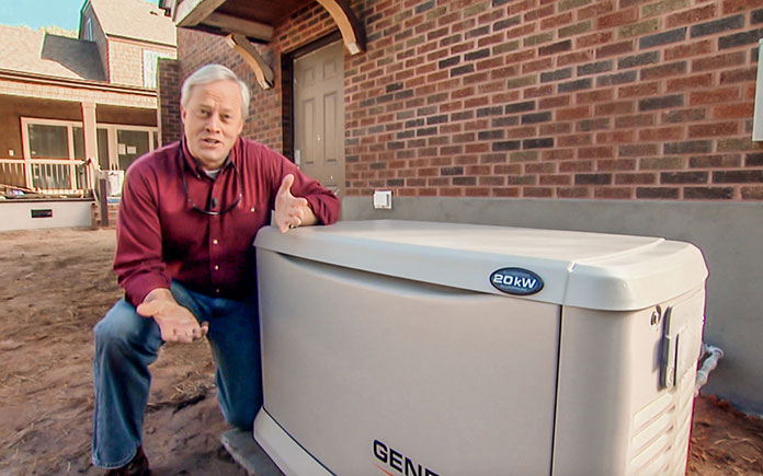 “Today’s Homeowner” host Danny Lipford, pictured with a Generac standby generator