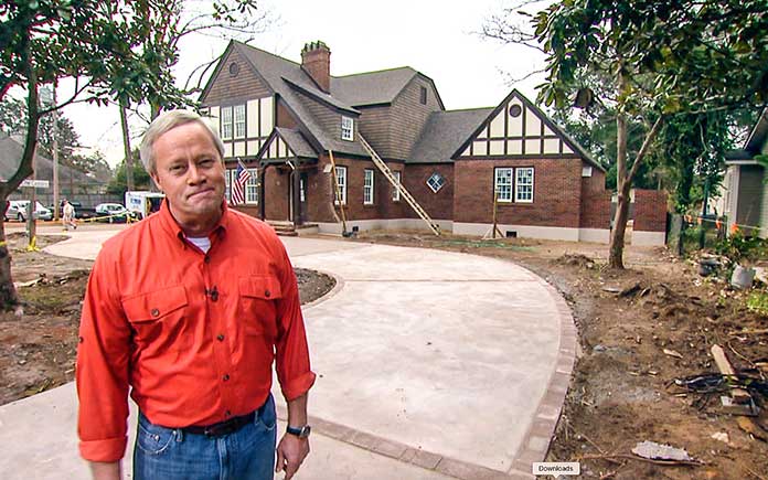 “Today’s Homeowner” host Danny Lipford, standing in front of the Kuppersmith House in Mobile, Alabama