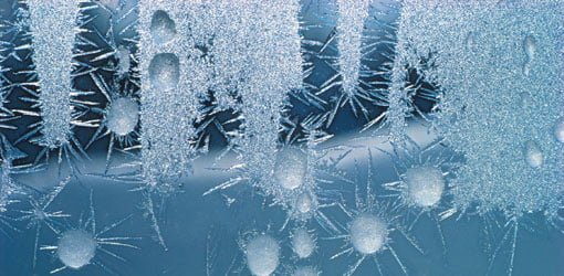 Frost on window pane