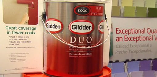 Can of Glidden DUO Paint + Primer