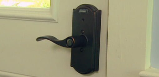 Schlage door lock with built-in alarm