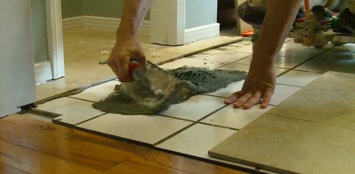 How To Lay Tile Over A Floor, Tile Over Floor Tiles