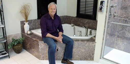 Danny Lipford in remodeled bathroom