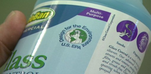 EPA Designed for the Environment (DFE) seal of approval on eco-friendly cleaners.