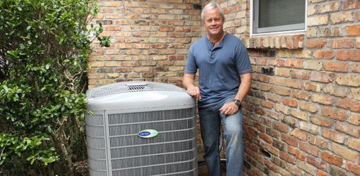 Danny Lipford with Carrier Infinity heat pump.