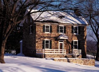 Winter home exterior
