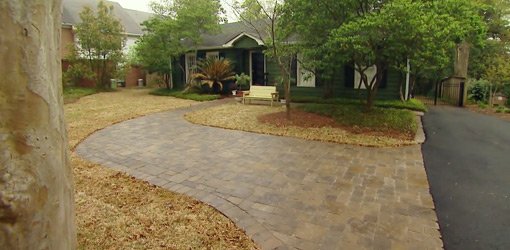 Completed paver driveway.