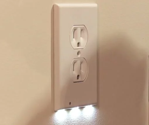 LED Night Light Wall Outlet Cover Plate Socket Case Home Bedroom Lamp Supplies