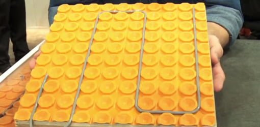 Ditra-Heat radiant heating tile underlayment mat from Schluter Systems.