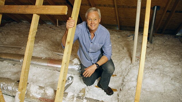 Danny Lipford with attic insulation