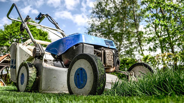 lawnmower closeup