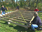 Building the shed's foundation