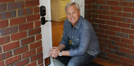 Danny Lipford with the Schlage LiNK deadbolt lock.