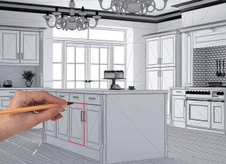 Architect draws kitchen upgrade plans