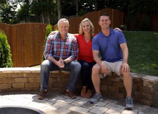 “Today’s Homeowner” host Danny Lipford, on patio sitting wall