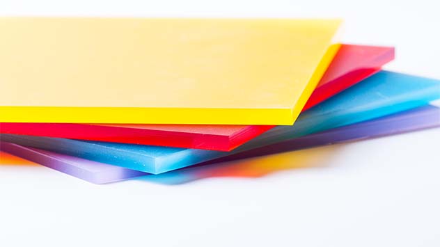 Plexiglass sheets colored
