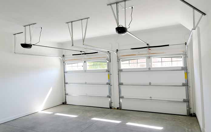 Garage door, inside view