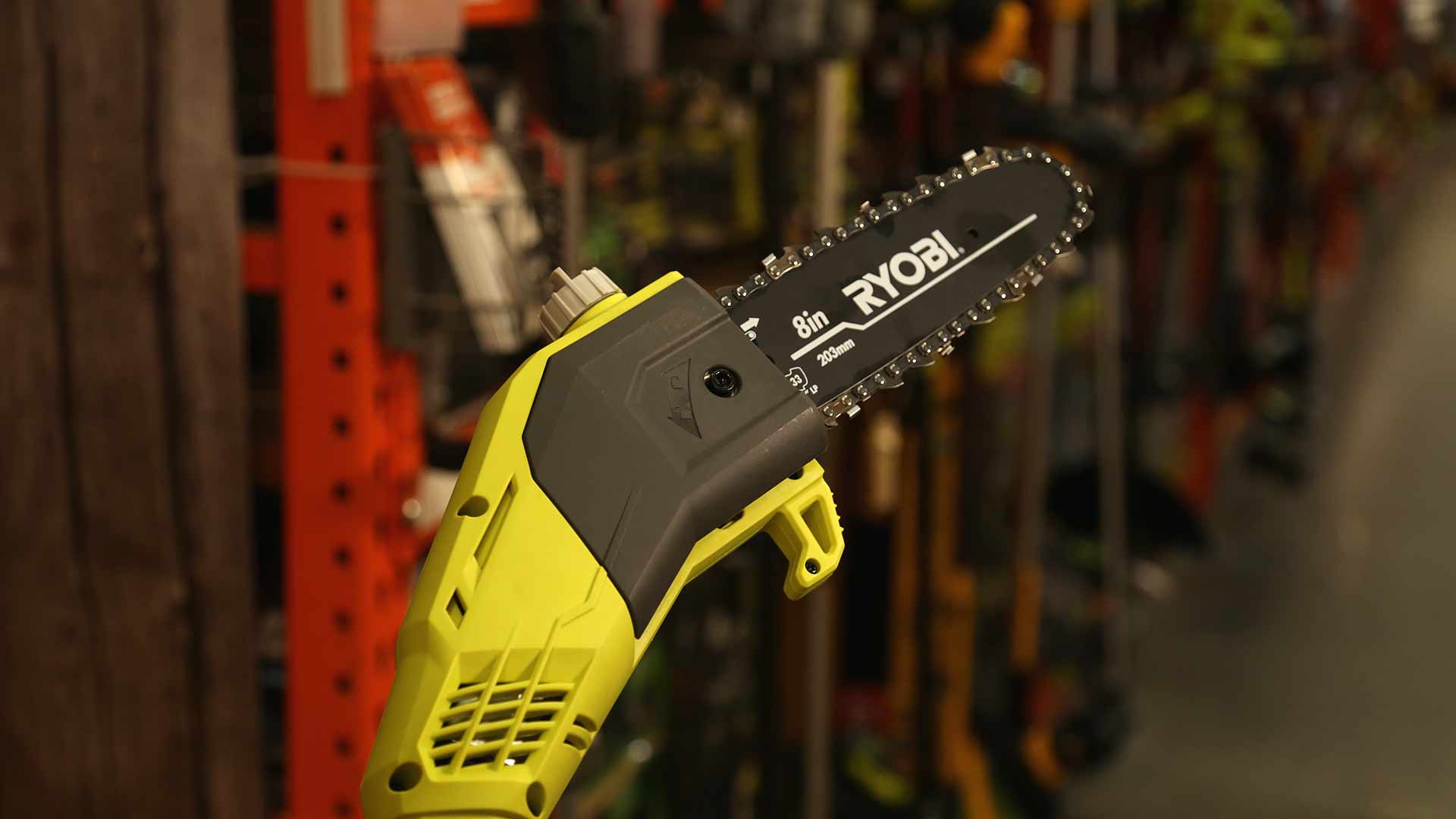 Ryobi pole saw, as as seen at The Home Depot in Mobile, Alabama