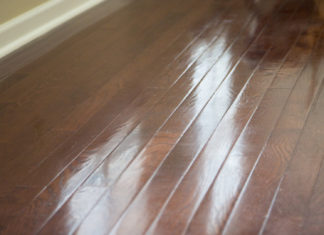 Newly stained and sealed wood floors