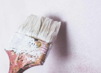 Paint brush with touch-up paint