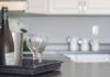 Home staging featuring a kitchen tray with wine glasses