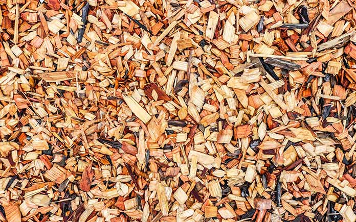 Wood chip mulch