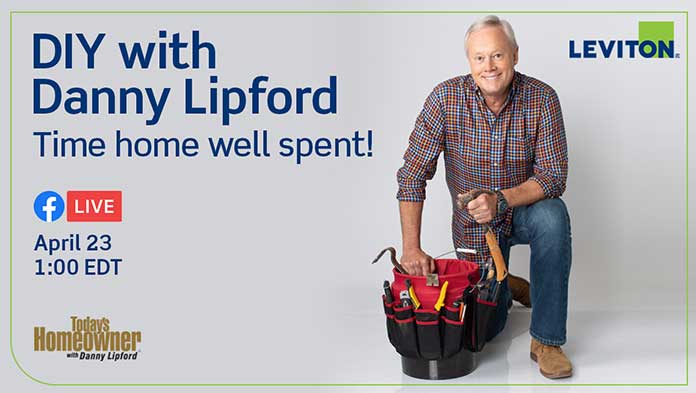 Danny Lipford's Facebook Live promo featuring Leviton products