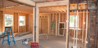 Home renovation; interior under construction