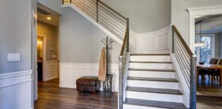 Wainscoting in foyer