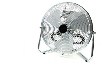 Electric portable fan on a white background