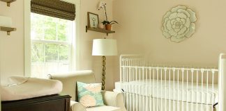 Girl nursery with soft pink walls