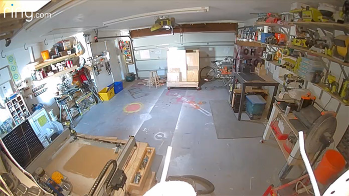 Ring video footage of Sabrina and Bill Gordon's garage after the makeover with new garage organization systems