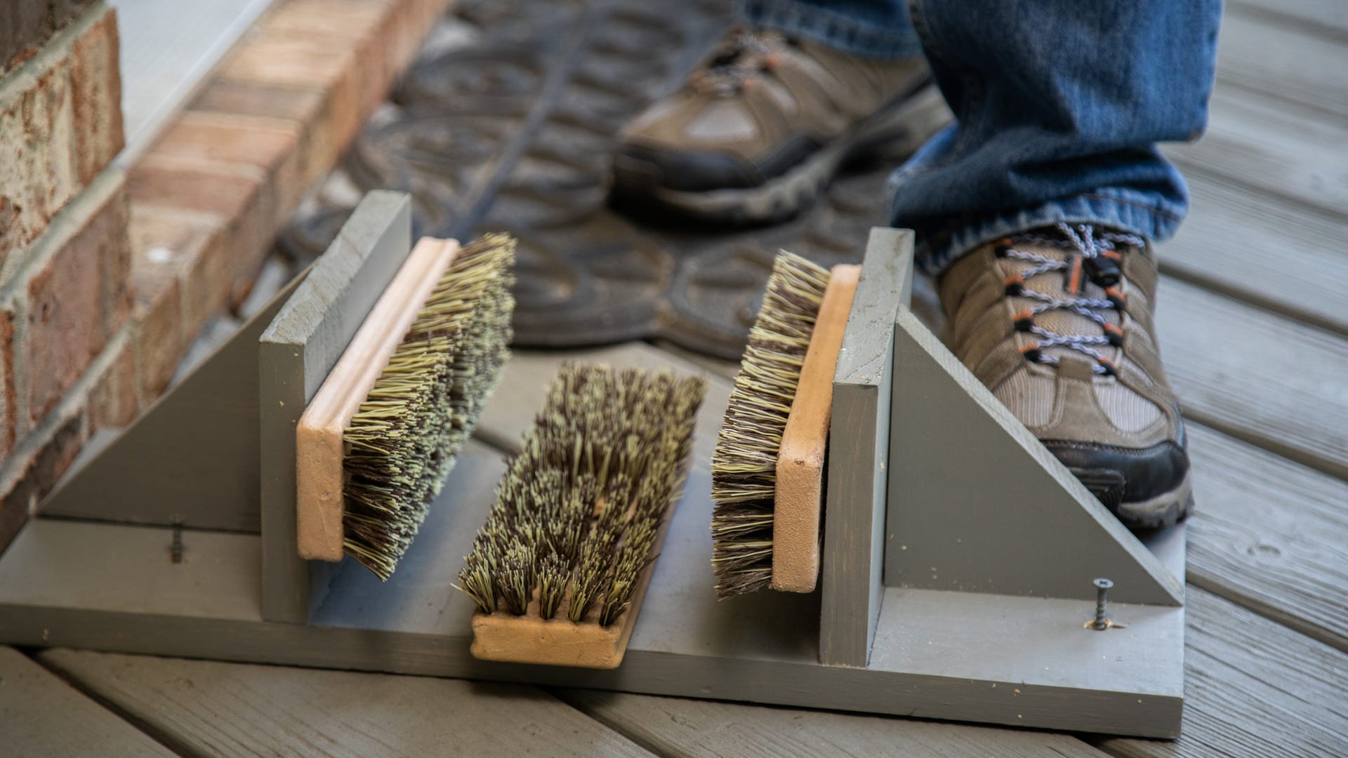 Metal Boot Scraper Brush Outdoor Door Mat Floor Shoe Mud Cleaner