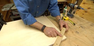 Joe Truini demonstrating how to create a corner clamp simple solution.
