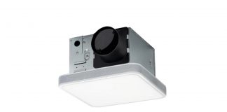The HOMEWERKS 110 CFM LED Ceiling Mounted Bathroom Exhaust Fan with Alexa Voice Assistant and Bluetooth Speakers