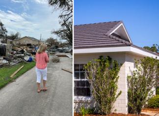 Damaged Louisiana home following Hurricane Ida